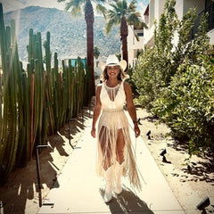 Back Dress, Handmade Art, Macrame Bohemian Dress