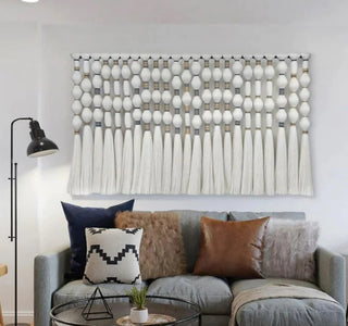 Inspiración Cultural | Macrame Wall Hanging | Boho Home Decor | Large Handmade Fiber Art Macrame Headboard, Wedding Decor, Bohemian Accent, Dulce Wall Hanging,