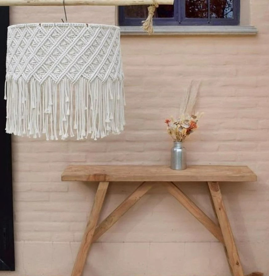Boho Chic Macrame Lamp Shade | Modern Pendant Ceiling Light | Handmade Macrame Wall Hanging Decor | Rustic Home Decor | Perfect Gift for New Home