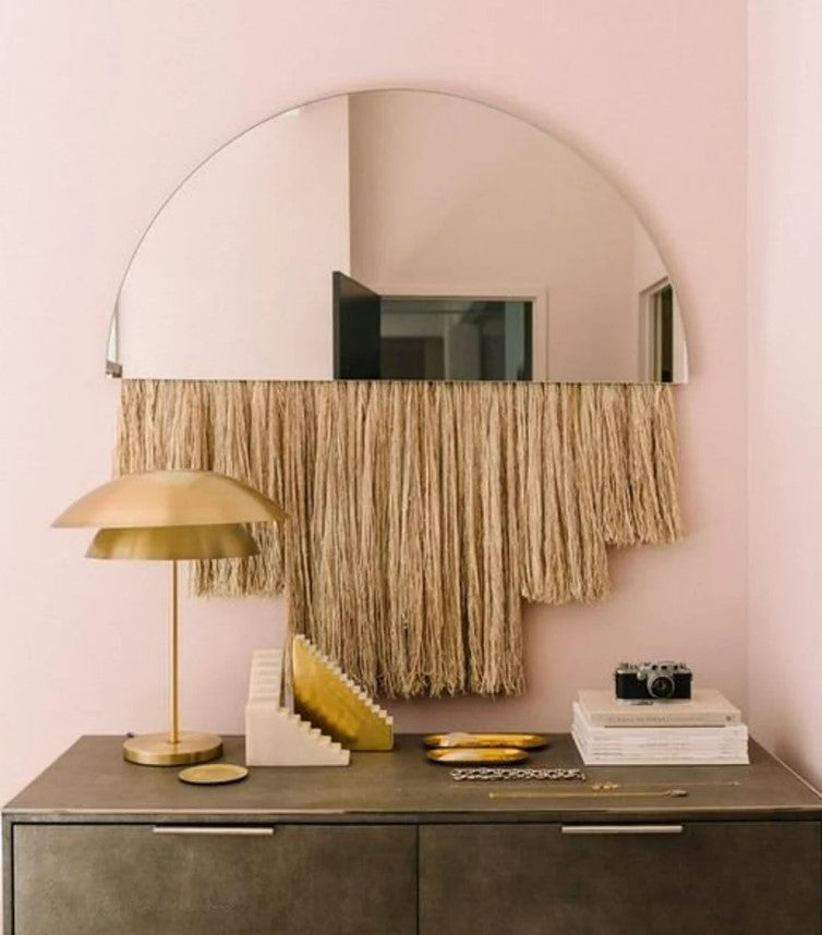 Wall Accent bar- Boho Mirror Baroque Style Mirror | Long Decorative Etched Glass Mirror for Home Decor, Entryway & Hallway
