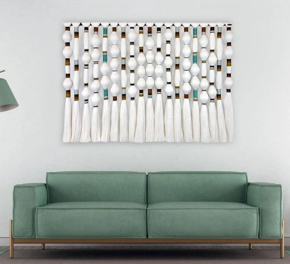 Mexican Wall Hanging , Caralgara Woven Wall Art , Textile Wall Hanging , Fiber Art Wall Hanging , Queretaro Macrame Wall Hanging