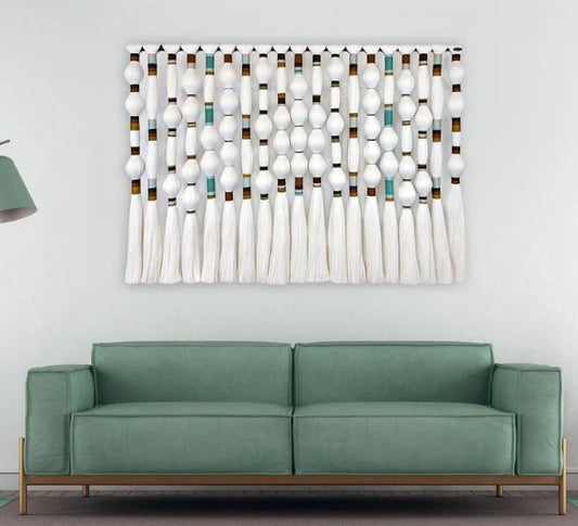 Mexican Wall Hanging , Caralgara Woven Wall Art , Textile Wall Hanging , Fiber Art Wall Hanging , Queretaro Macrame Wall Hanging
