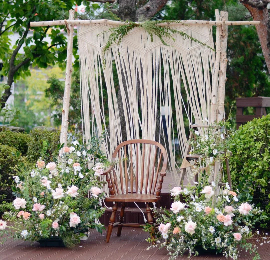 Macrame wedding Arch Large Curtain Bohemian Decoration Wall Backdrop Wedding Wall Hanging Inactive