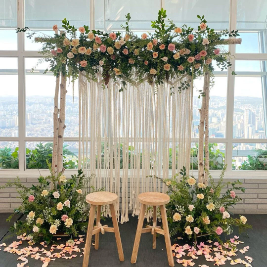 Macrame wedding Arch Large Curtain Bohemian Decoration Wall Backdrop Wedding Wall Hanging Inactive