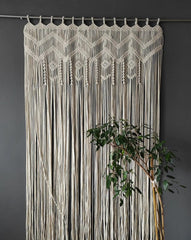 Macramé Doorway Curtains | Bohemian Room Divider | Handmade Door String Curtain | Door Window curtain