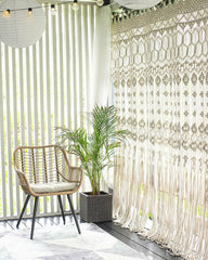 Macrame Window Curtain, Wall Hanging