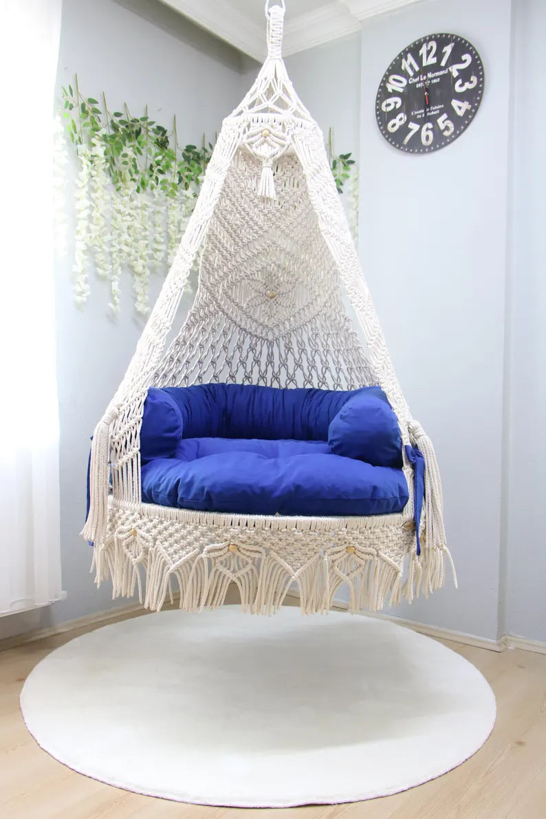 Garden decor Swing Chair, Macrame Swing, Hanging Chair, Hammock Chair