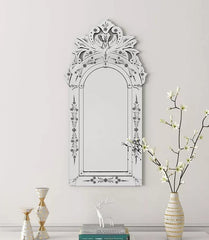 Wall Mounted Squared Mirror, Venetian Mirror Decor