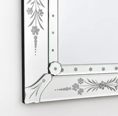 Wall Mounted Squared Mirror, Venetian Mirror Decor
