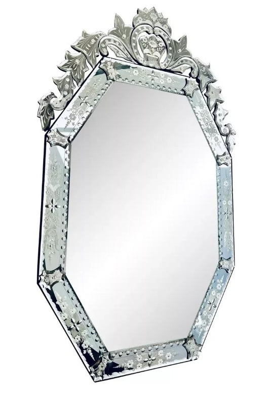 Venetian Style Beveled Mirror | Decorative Wall Mirror | Large Vintage Mirror for Home Decor