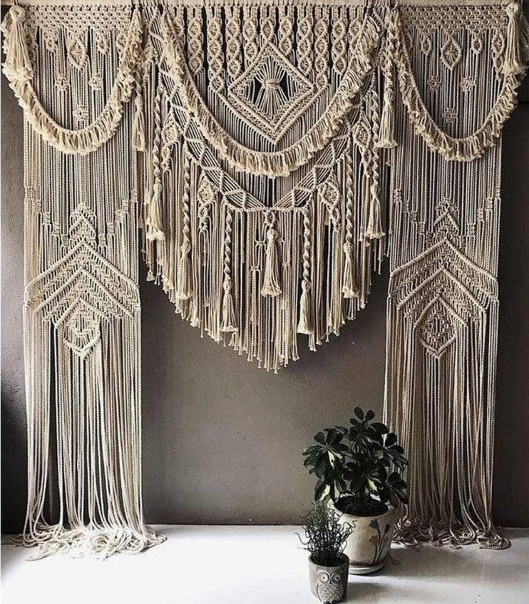 Wedding Macrame Wall Hanging , Macrame Wedding Backdrop , Boho Wedding Decor