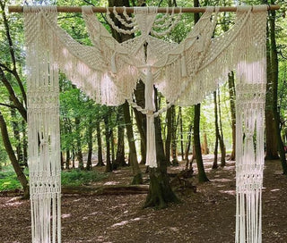 Macrame Wedding Backdrop, Hanging For Wedding Macrame Wedding Arch Arbor, Macrame Wall Hanging,Macrame Door Hanging,Room Divider