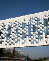 Bruma Azul – Macramé Artesanal en Tonos Fríos Mexican Wall Hanging / Luxury inspriton / Wall Decor / Macrame Wall Hanging / Caralarg Decor