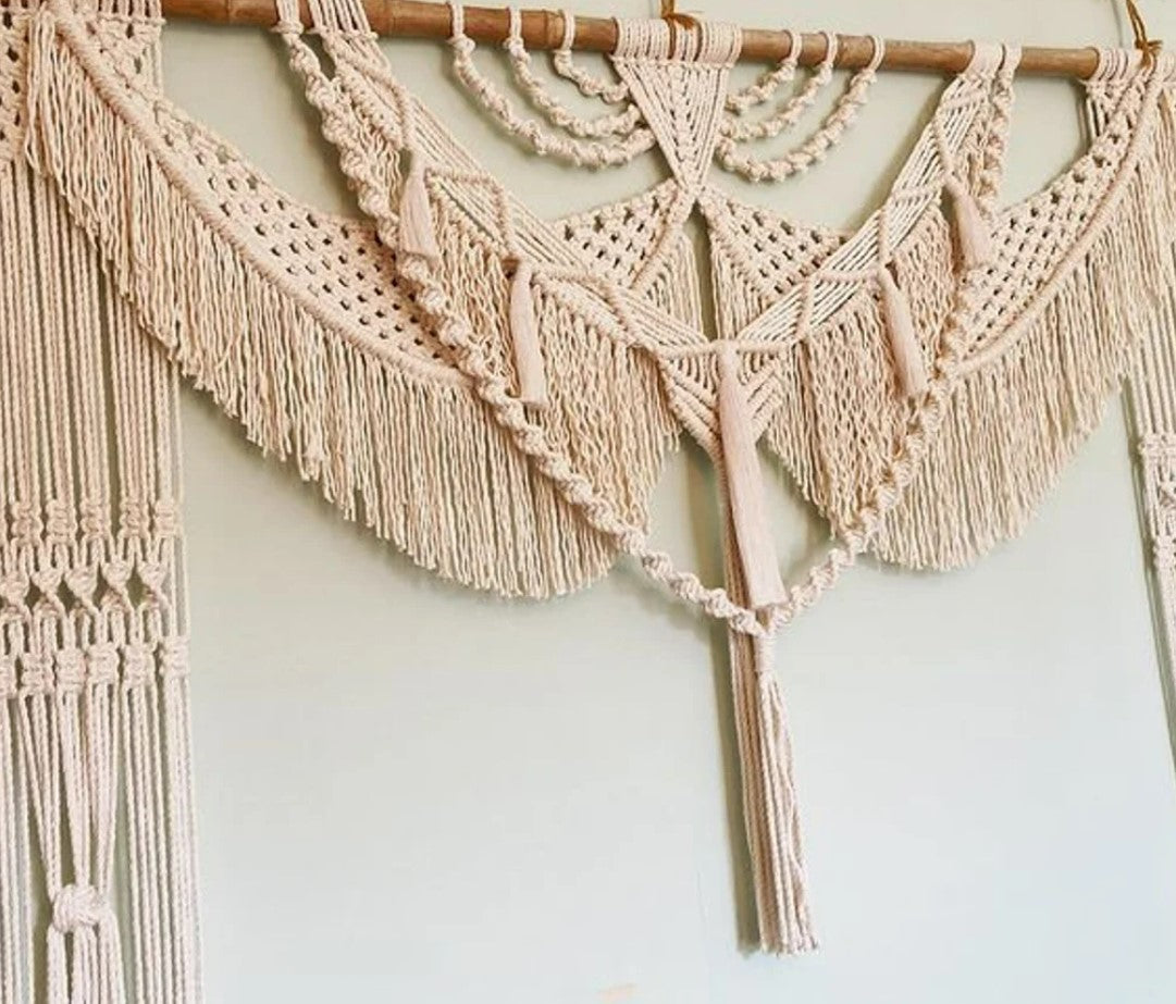 Macrame Wedding Backdrop, Hanging For Wedding Macrame Wedding Arch Arbor, Macrame Wall Hanging,Macrame Door Hanging,Room Divider