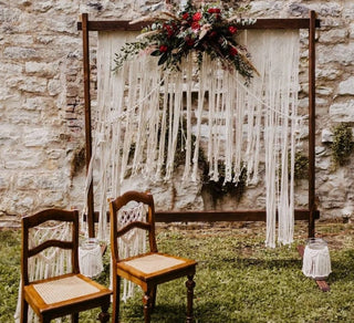 Handmade Macrame Wedding Backdrop Macrame Wedding Arch Arbor, Macrame Wall Hanging,Macrame Door Hanging,Room Divider