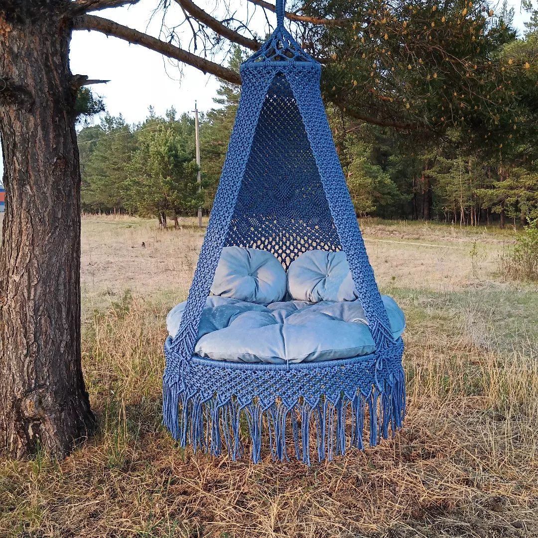 New Design, Macrame Swing Chair, Hanging Chair Garden macrame swing,Macrame rocking chair,Macrame round chair