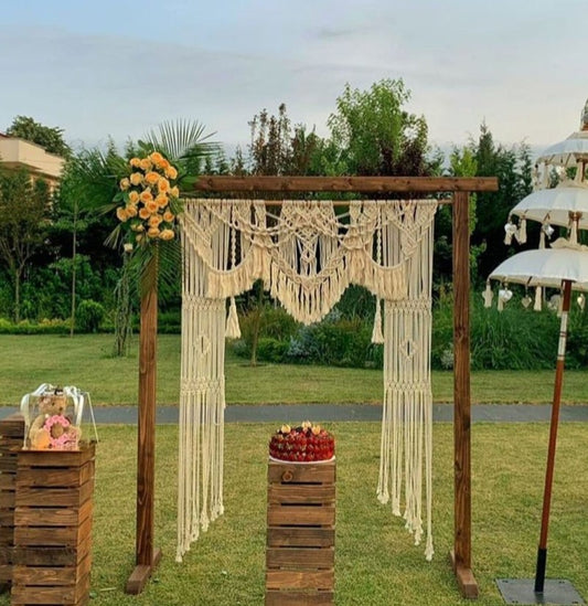 Macrame Wedding Backdrop, Wall Hanging, Bohemian Art Wedding Backdrop Ceremony Backdrop Rustic Wedding Decor