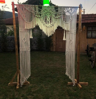 Macrame Wedding Backdrop, Wall Hanging, Bohemian Art Wedding Backdrop Ceremony Backdrop Rustic Wedding Decor
