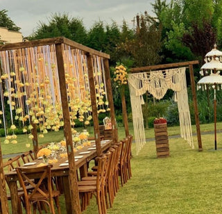 Macrame Wedding Backdrop, Wall Hanging, Bohemian Art Wedding Backdrop Ceremony Backdrop Rustic Wedding Decor