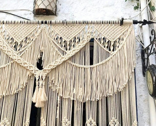 Boho Macrame Wall Hanging, Doorway Curtains, Boho Macrame Wedding Backdrop