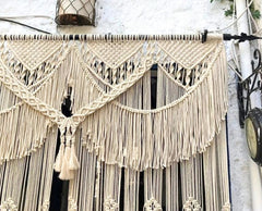 Boho Macrame Wall Hanging, Doorway Curtains, Boho Macrame Wedding Backdrop