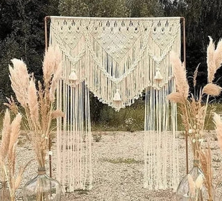 Macrame Curtain Bohemian, Macrame Wall Arch, Macrame Wedding Backdrop