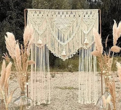 Macrame Curtain Bohemian, Macrame Wall Arch, Macrame Wedding Backdrop