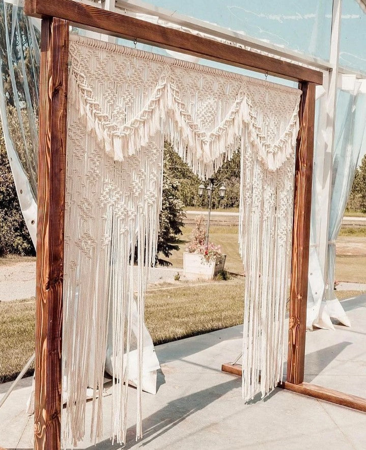 Macrame wall hanging for wedding arch,handmade macrame wedding arch
