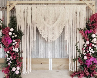 Macrame wedding arch backdrop, Macrame wedding arbor, Macrame wall hanging for wedding arch