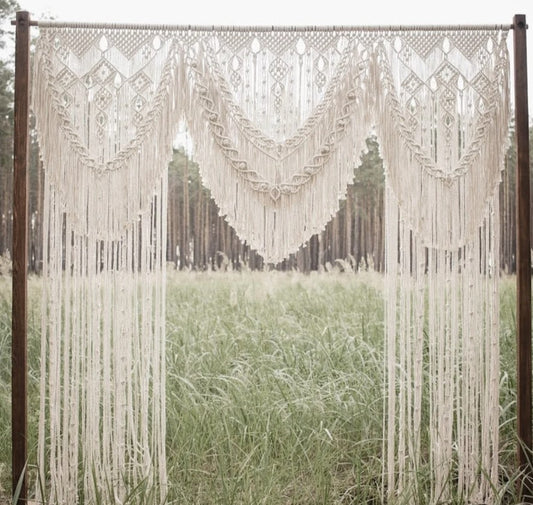 Macrame wall hanging for wedding arch,handmade macrame wedding arch,Boho Wedding