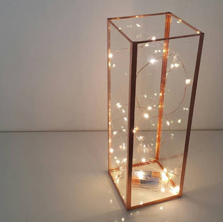 Set of 3 geometric glass Candle holders