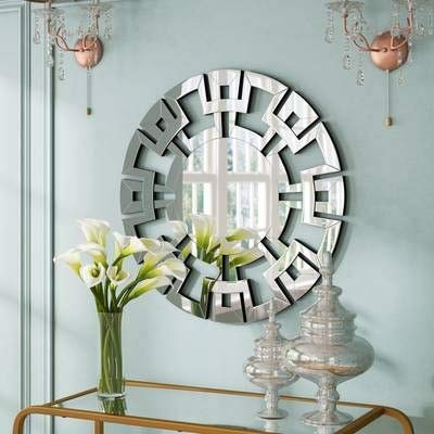Ornate Venetian Beveled Glass Mirror | Large Decorative Wall Mirror | Hand-Etched Vintage Style Mirror for Bedroom, Living Room & Entryway Decor