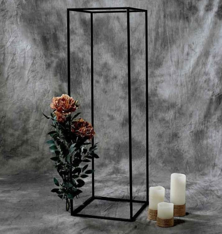 Set Of 4 Wedding Metal Flower Stand / Geometric Centerpiece Vase / Candle Holder