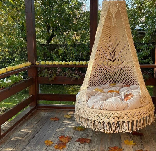 Macrame hanging chair, Adult Swing chair,bedroom hanging chair, indoor swing, porch swing, indoor hammock swing