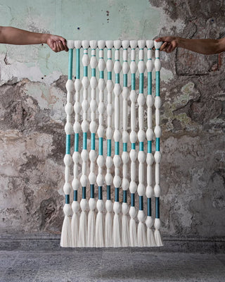 Aqua Boreal Mexican Wall Hanging / Luxury inspriton / Wall Decor / Macrame Wall Hanging / Caralarga Decor