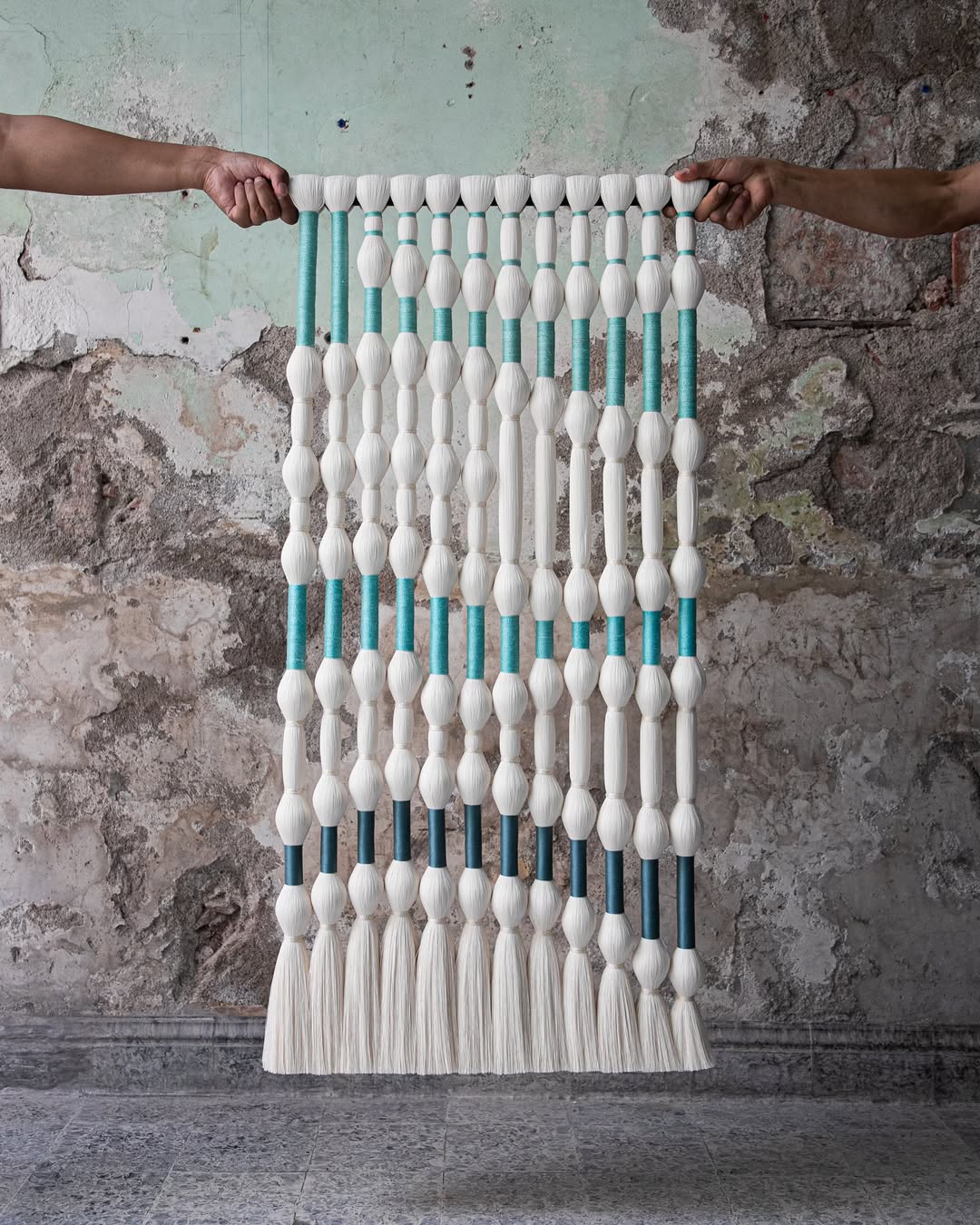 Aqua Boreal Mexican Wall Hanging / Luxury inspriton / Wall Decor / Macrame Wall Hanging / Caralarg Decor