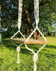 Maacrame Wood Hanging Swing