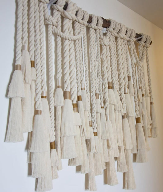 Raíz de Cuerda” – Decoración Macramé en Tono Natural Mexican Wall Hanging / Luxury inspriton / Wall Decor / Macrame Wall Hanging / Caralarga Decor