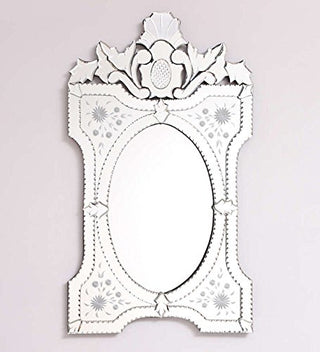Vintage Venetian Wall Mirror | Etched Glass Mirror for Entryway & Bathroom | Antique Decorative Mirror | Luxury Home Decor Accent