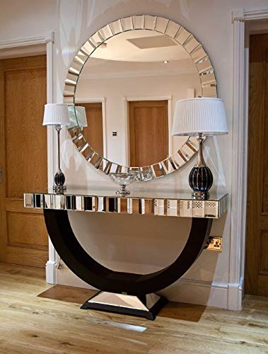 Elegant Etched Glass Baroque Wall Mirror | Vintage Decorative Beveled Wall Mirror for Bathroom, Hallway & Bedroom Decor
