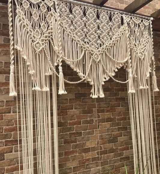 Macrame Wall Hanging-Handmade Art-Woven Wall Hanging-Macrame Wedding Backdrop