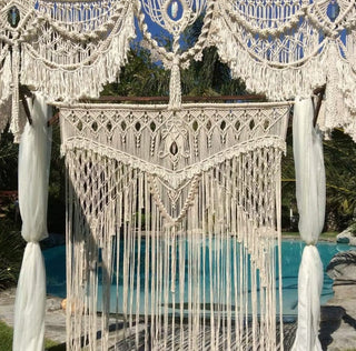 Large Macrame Wedding Backdrop, Macrame Wedding Arch Arbor Wedding Arch Arbor, Macrame Wall Hanging,Macrame Door