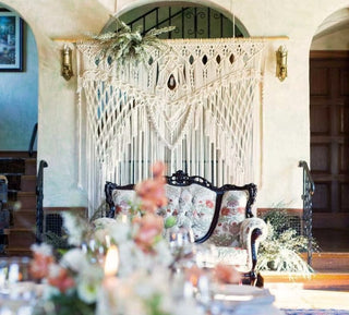 Large Macrame Wedding Backdrop, Macrame Wedding Arch Arbor Wedding Arch Arbor, Macrame Wall Hanging,Macrame Door
