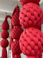 Monumental Handmade Macrame Hanging Installation – Ancestral Inspired Luxury Fiber Art, Extra Long Statement Piece for Grand Interiors