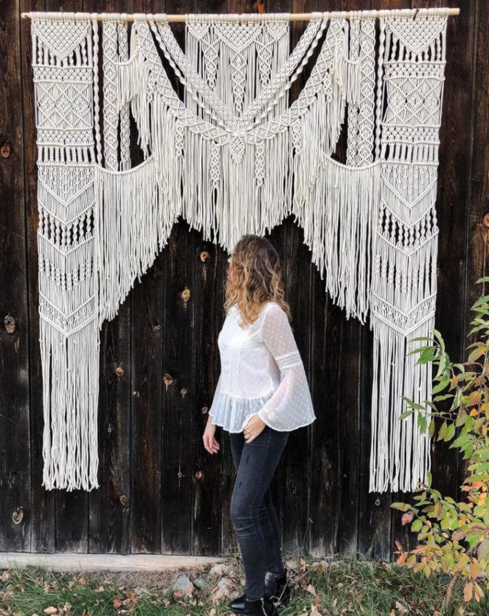 Wall Hanging-Handmade Art-Woven Wall Hanging-Macrame Wedding Backdrop