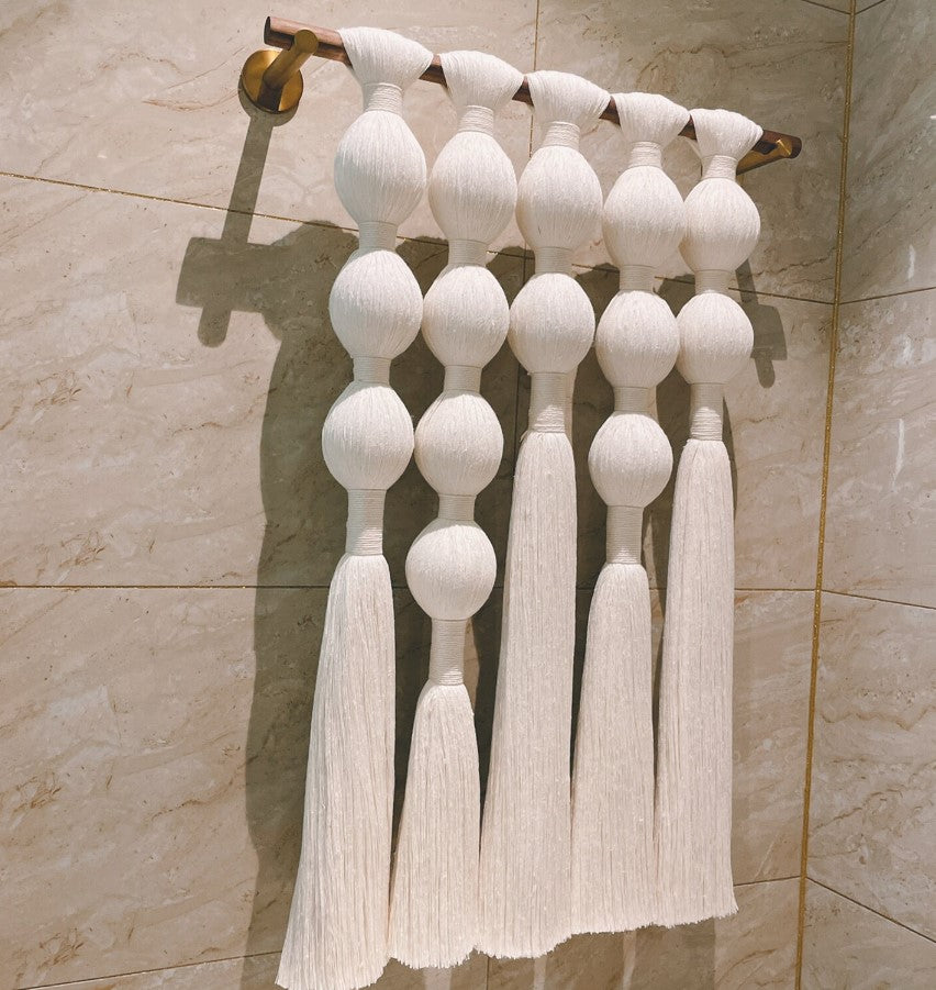Ball Macrame Mural for Wall Yarn Wall Hanging for Dining Room Textile Wall Hanging  Macrame Woven Wall Hanging