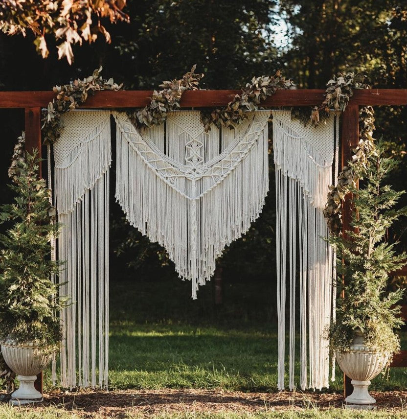 Macrame Wall Hanging, Macrame Curtain Bohemian, Wedding Backdrop