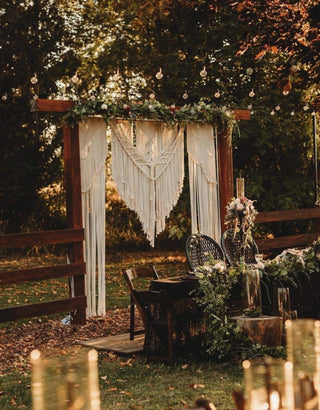 Macrame Wall Hanging, Macrame Curtain Bohemian, Wedding Backdrop