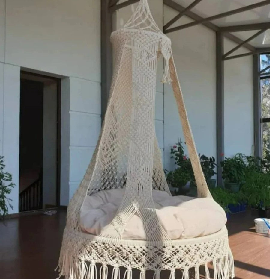 Handmade Macrame Swing Chair, Round Chair, Hammock Swing