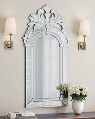 Wall Mounted Squared Mirror, Venetian Mirror Decor